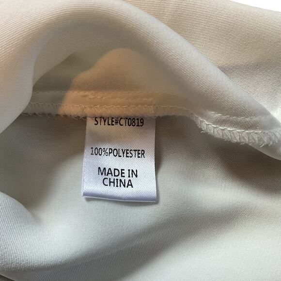 Collection by Cezele White Babydoll Style Tunic. Sheer Detail. Size Small - Picture 6 of 7